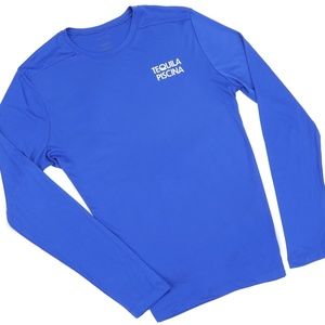 BLUE Adult Rash Guard Unisex Swim Shirt UPF 50+ UV Sun Protection Tee – New